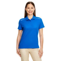 Core 365 Ladies' Radiant Performance Piqué Polo With Reflective Piping