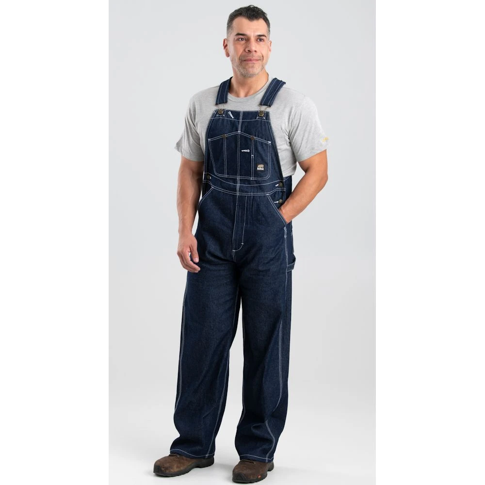 Berne Original Unlined Rigid Denim Bib Overall 4 Berne Original Unlined Rigid Denim Bib Overall - Image 2