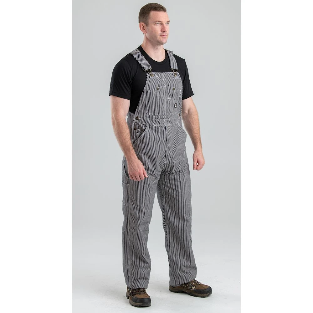 Berne Original Unlined Hickory Stripe Bib Overall 4 Berne Original Unlined Hickory Stripe Bib Overall - Image 2