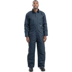 Berne Deluxe Twill Insulated Coverall Quilt Lined Zip To Hip