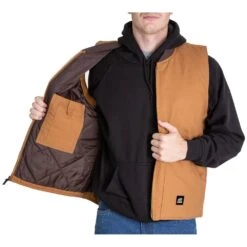Berne Duck Workman's Vest Quilt Lined -Carhartt Shop BEV812@2