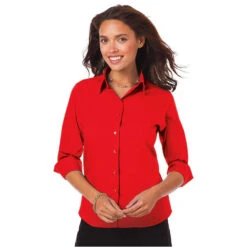 Blue Generation Ladies' 3/4 Sleeve Poplin Shirt