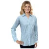 Blue Generation Ladies' Long Sleeve Tricolor Plaid Untucked Shirt 1 Blue Generation Ladies' Long Sleeve Tricolor Plaid Untucked Shirt -Carhartt Shop BG6270