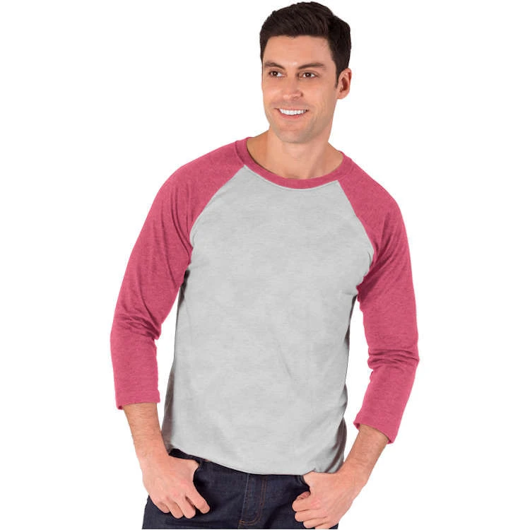 Blue Generation Adult 3/4 Sleeve Triblend Baseball T-Shirt 3 Blue Generation Adult 3/4 Sleeve Triblend Baseball T-Shirt