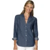 Blue Generation Ladies' 100% Cotton Untucked Denim Long Sleeve Shirt -Carhartt Shop BG8203