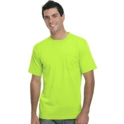 Bayside 50/50 Short Sleeve T-Shirt With Pocket