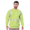 Bayside Hi-Vis 9.5 Oz. Crewneck Sweatshirt Segmented Striping