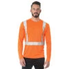 Bayside Hi-Vis Long Sleeve Performance Crew Tee Solid Striping 2 Bayside Hi-Vis Long Sleeve Performance Crew Tee Solid Striping -Carhartt Shop BY3742