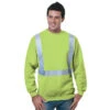 Bayside Hi-Vis 9.5 Oz. Crewneck Sweatshirt Solid Striping 2 Bayside Hi-Vis 9.5 Oz. Crewneck Sweatshirt Solid Striping -Carhartt Shop BY3792