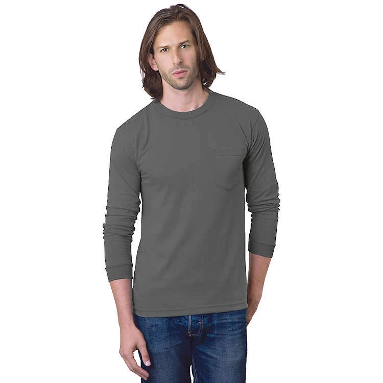 Bayside 6.1 Oz. Long Sleeve T-Shirt With Pocket 3 Bayside 6.1 Oz. Long Sleeve T-Shirt With Pocket