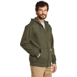 Carhartt Midweight Fleece Zip-Front Hooded Sweatshirt -Carhartt Shop CAK122@4