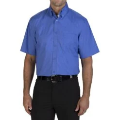 Edwards Men's Short Sleeve Stretch Poplin Shirt