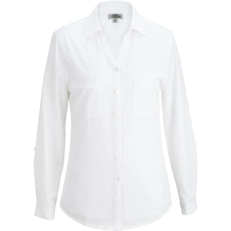 Edwards Ladies' Open Neck Long Sleeve Blouse 3 Edwards Ladies' Open Neck Long Sleeve Blouse