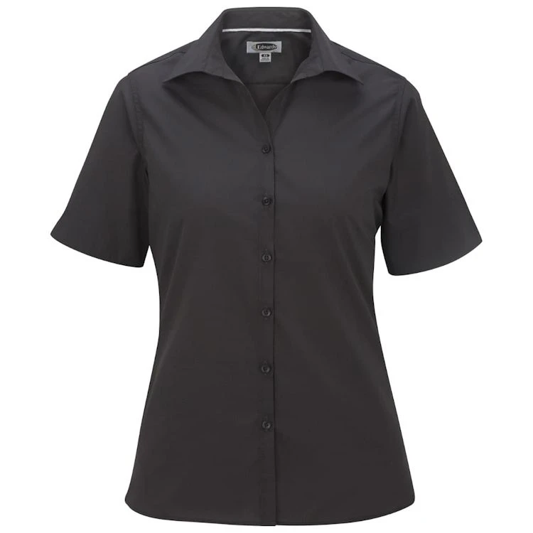 Edwards Women's Short Sleeve Lightweight Open Neck Poplin Shirt 3 Edwards Women's Short Sleeve Lightweight Open Neck Poplin Shirt