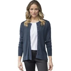 CLEARANCE Edwards Ladies' Crew Neck Cardigan With Drop Tail 9 CLEARANCE Edwards Ladies' Crew Neck Cardigan With Drop Tail -Carhartt Shop ED7143@3