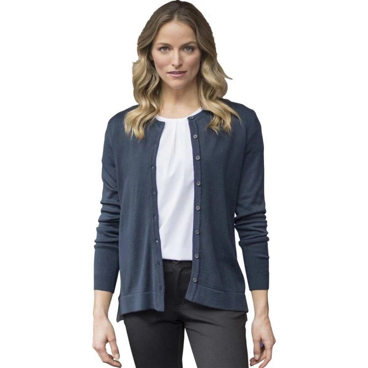 CLEARANCE Edwards Ladies' Crew Neck Cardigan With Drop Tail 6 CLEARANCE Edwards Ladies' Crew Neck Cardigan With Drop Tail - Image 4