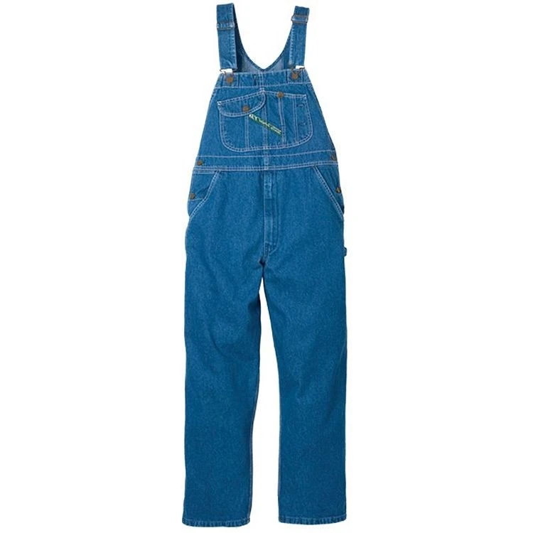 Key High Back Bib Overall-Zip Fly-Stonewashed 3 Key High Back Bib Overall-Zip Fly-Stonewashed