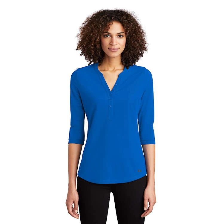 OGIO® Ladies' 3/4 Sleeve Jewel Henley 3 OGIO® Ladies' 3/4 Sleeve Jewel Henley