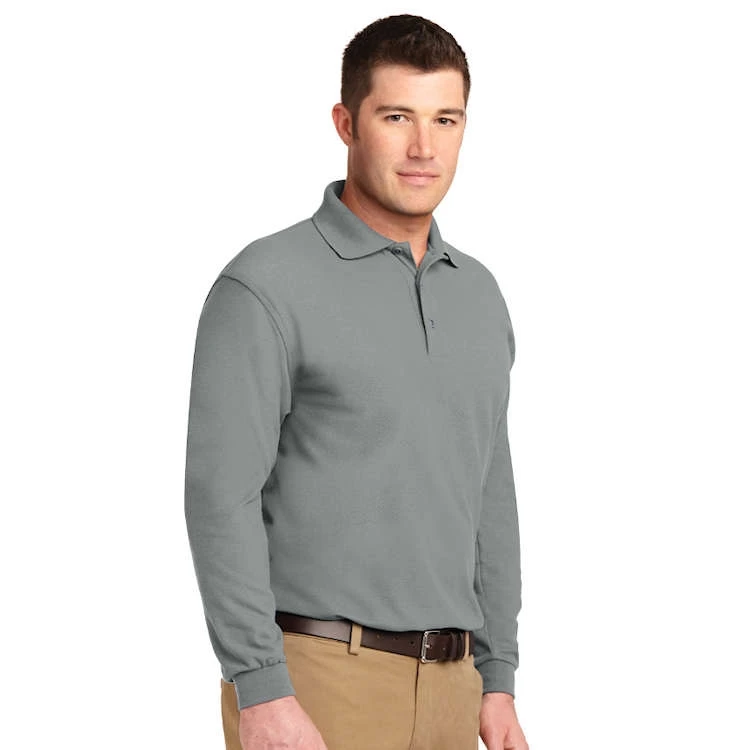 Port Authority® Silk Touch™ Long Sleeve Polo 4 Port Authority® Silk Touch™ Long Sleeve Polo - Image 2