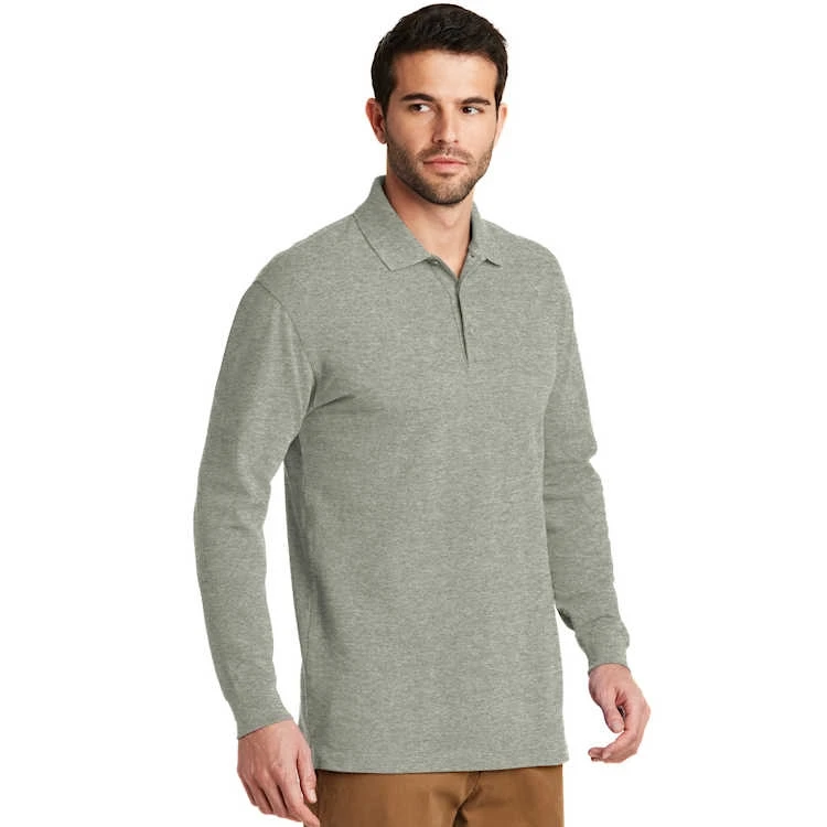 Port Authority® Long Sleeve EZCotton™ Polo 4 Port Authority® Long Sleeve EZCotton™ Polo - Image 2