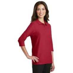Port Authority® Ladies Silk Touch 3/4-Sleeve Polo -Carhartt Shop PAL562@2