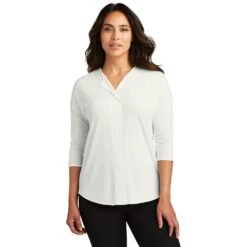 Port Authority Ladies' Concept 3/4 Sleeve Soft Split Neck Top