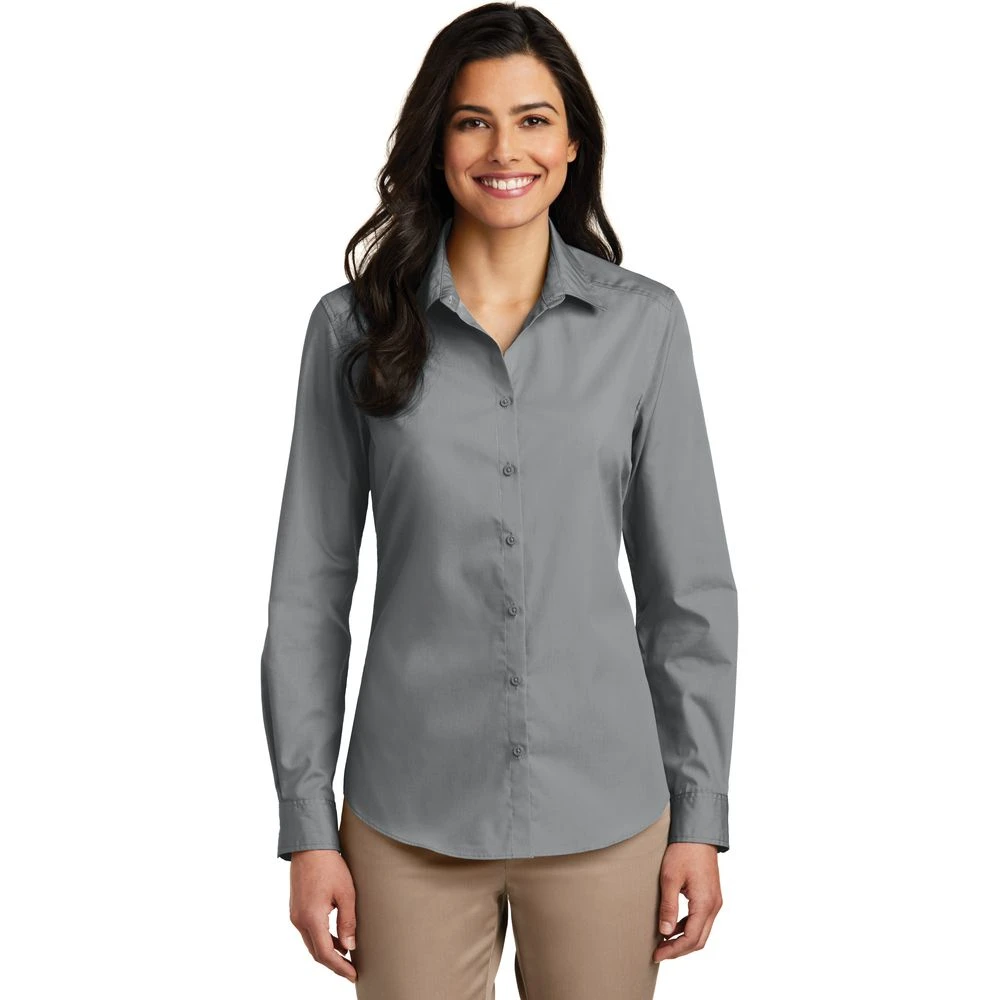 Ladies Long Sleeve Carefree Poplin Shirt 3 Ladies Long Sleeve Carefree Poplin Shirt