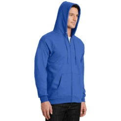 Port & Company® Essential Fleece Full-Zip Hooded Sweatshirt Sweatshirt -Carhartt Shop PCPC90ZH@2