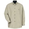 Red Kap Men's Cotton Contrast Long Sleeve Dress Shirt