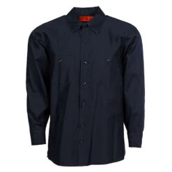 Pinnacle Worx 100% Cotton Men's Wrinkle Resistant Long Sleeve Industrial Work Shirt