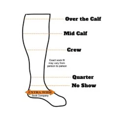 Extra Wide Sock Co Loose Fit Stays Up Mid-Calf Dress Socks - 3 Pack -Carhartt Shop XW200@2